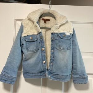 7 For All Mankind sherpa denim jacket size 4T